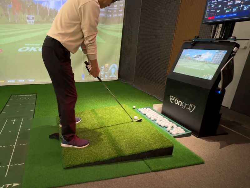 ラフの斜面からの練習