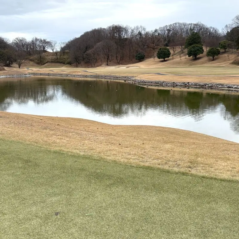 緑野カントリークラブの池越えホール