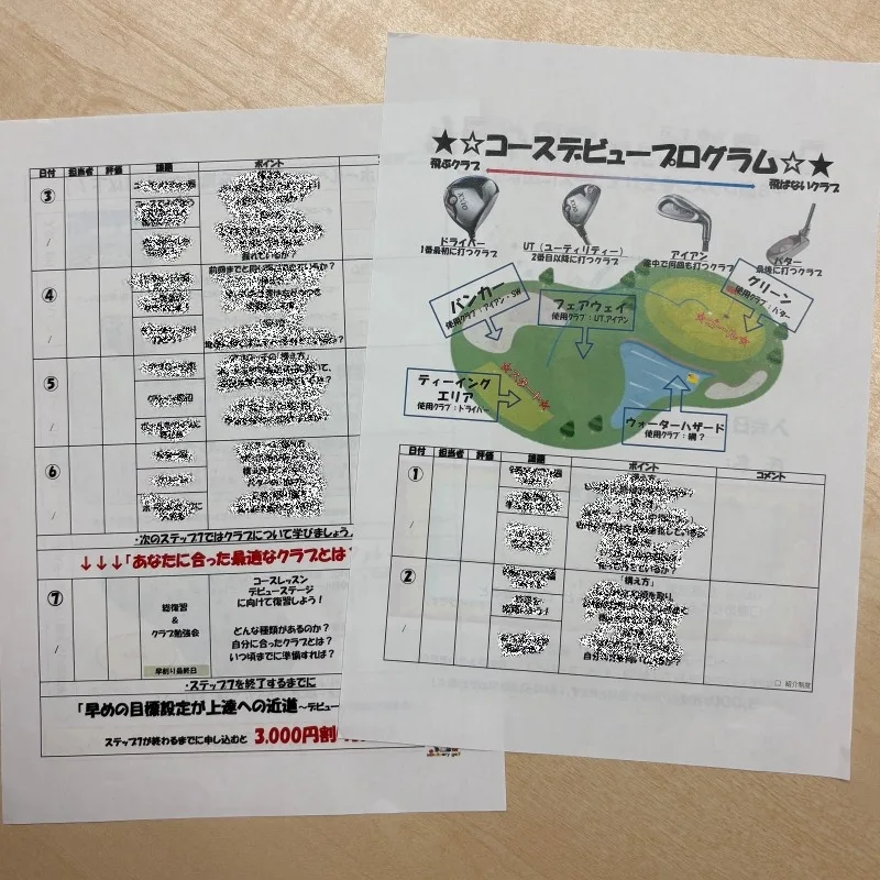 コースデビューのプログラム