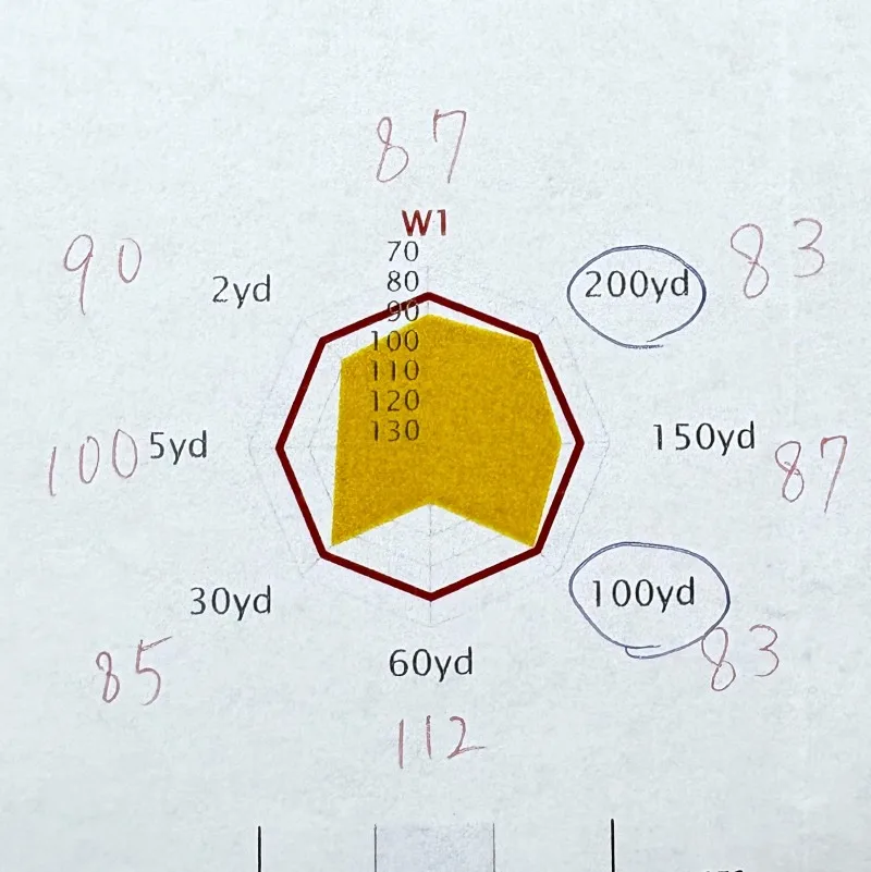 ゴルフ診断の結果のチャート